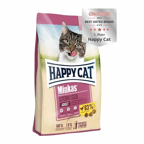 غذای خشک 10 کیلوگرمی گربه مدل Happy cat مخصوص گربه عقیم شده(Sterilized)